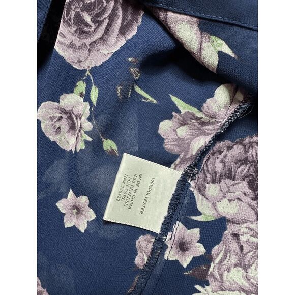 ModCloth Floral Long Sleeve Sheer Button Up Shirt Womens 3X Blouse Work Top Flaw - Picture 9 of 10